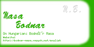 masa bodnar business card